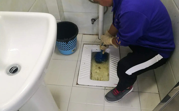 沙湖原种场疏通蹲坑